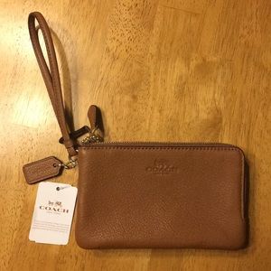 Coach double zip wristlet